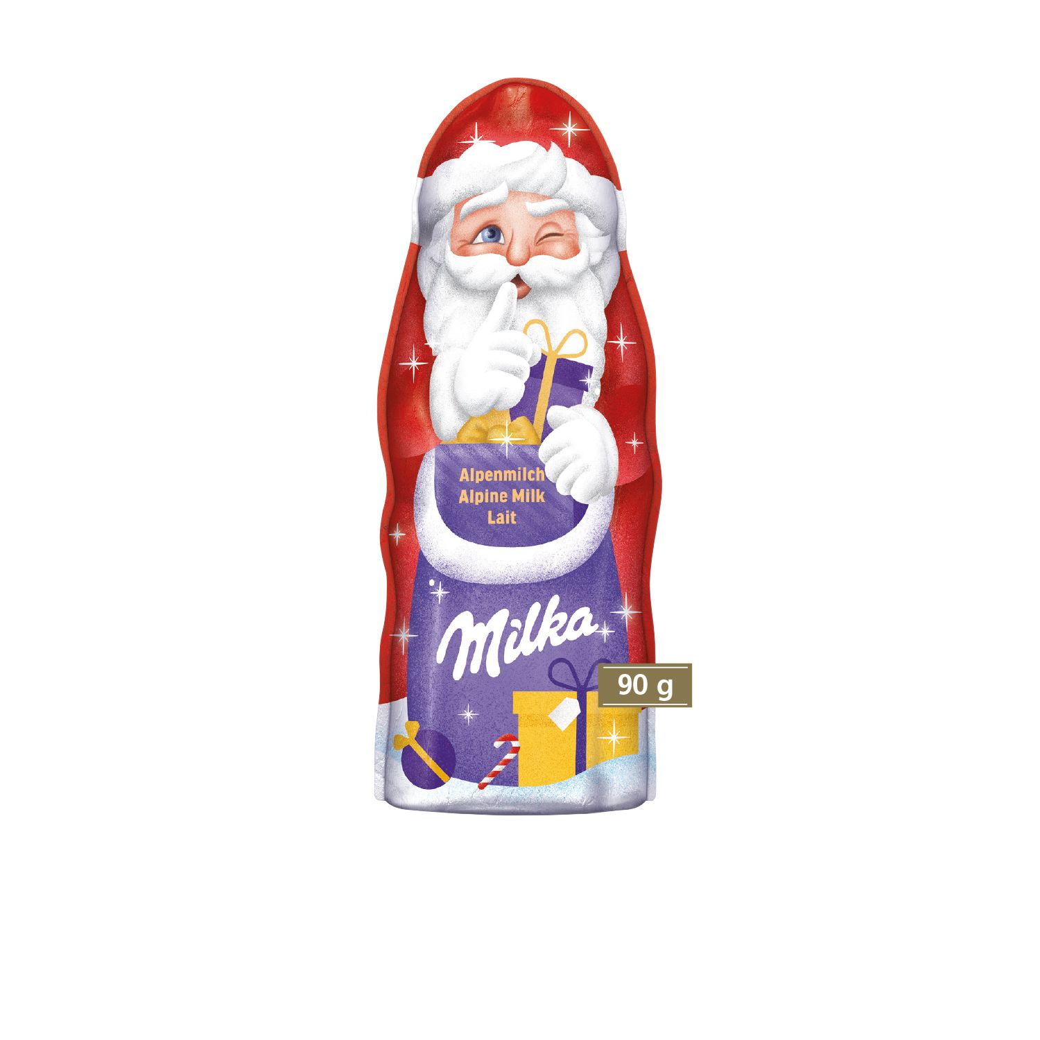 Milka Weihnachtsmann 90 g, inkl. 4-farbigem Druck
