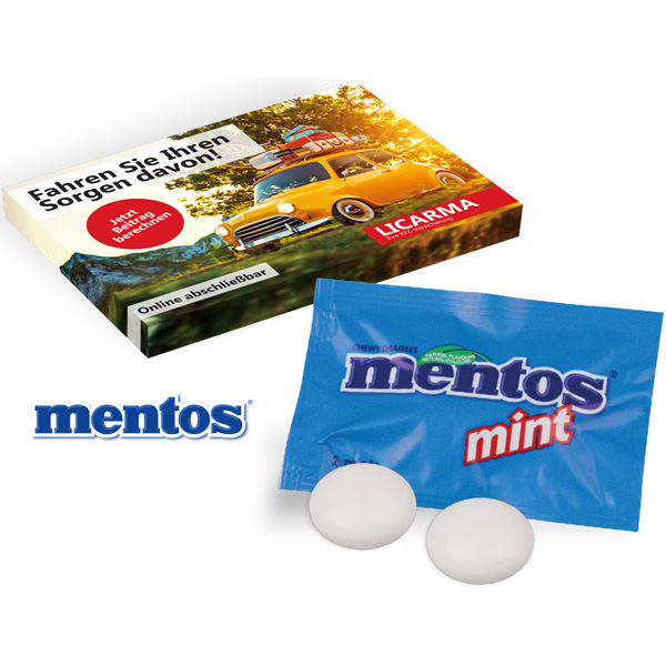 Mentos-Briefchen, inkl. 4-farbigem Druck