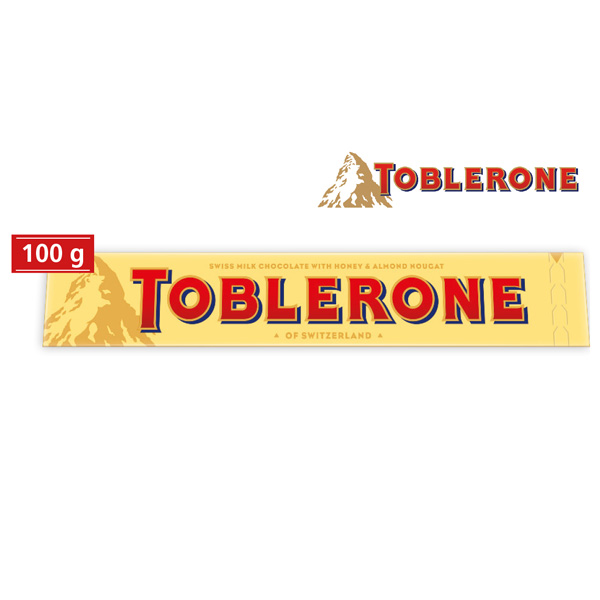 TOBLERONE (100 g) im Werbeschuber, inkl. 4-farbigem Druck