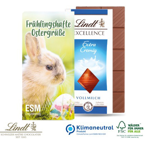 Lindt Excellence Schokolade zu Ostern, inkl. 4-farbigem Druck