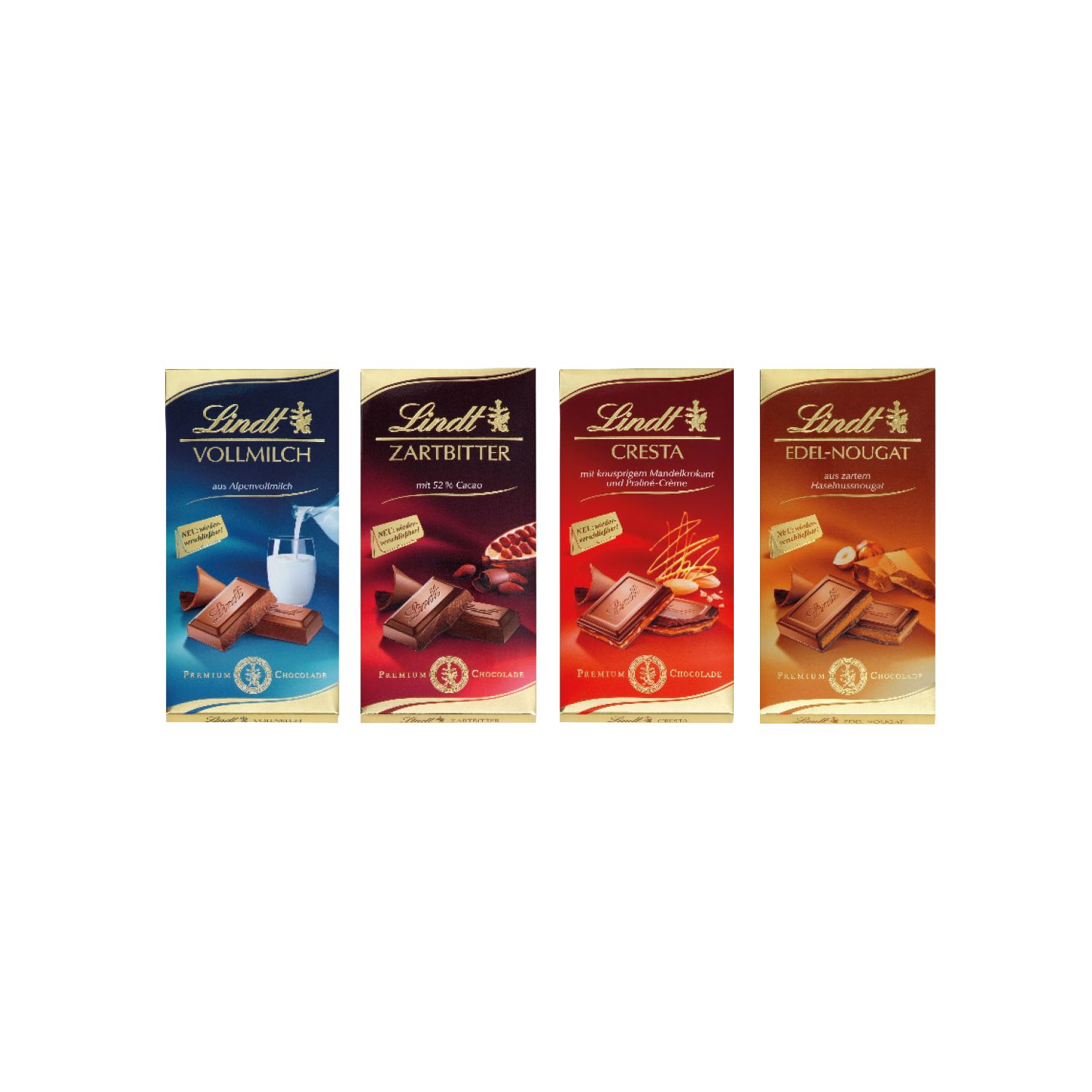 Premium Schokolade von Lindt 100 g, inkl. 4-farbigem Druck