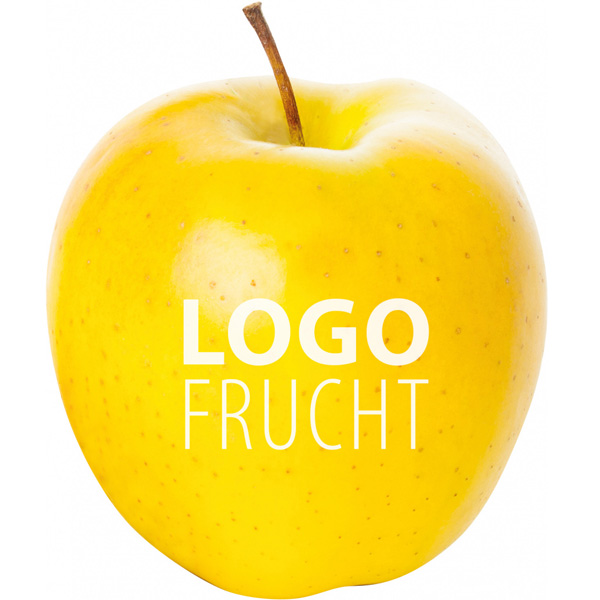 Logo Frucht Apfel gelb, inkl. Logo-Druck