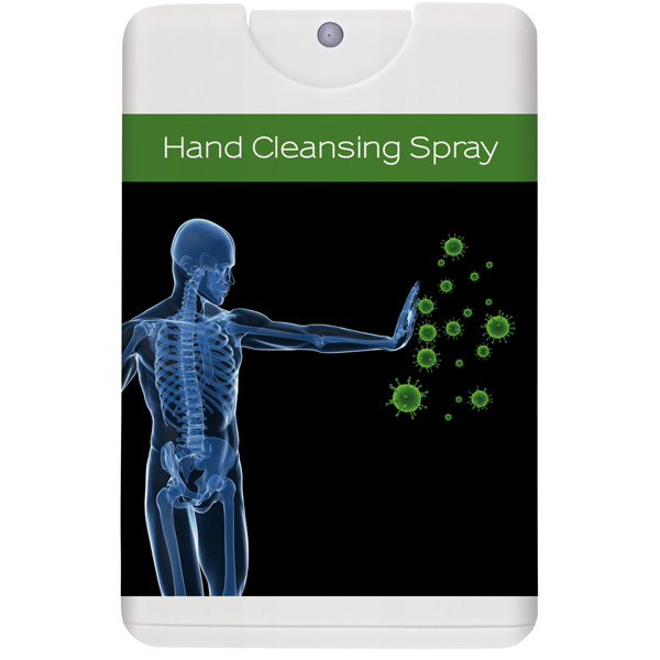 Handreinigung antibakteriell 16ml Spray Card, inkl. 4c-Etikett