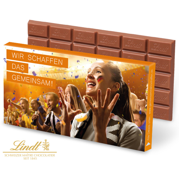 WM Premium Schokolade von Lindt, inkl. 4-farbigem Druck