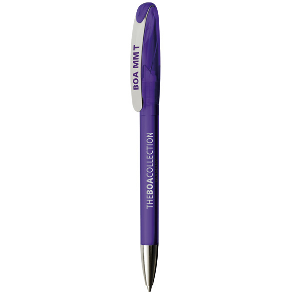 Kugelschreiber Klio-Eterna BOA MM Transparent, 4-farbig bedruckt