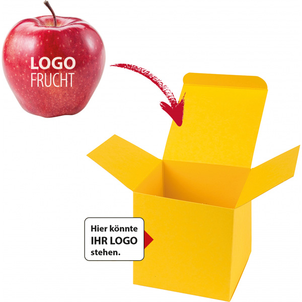 Logo Frucht Apfel rot & Color Box, ink. Druck