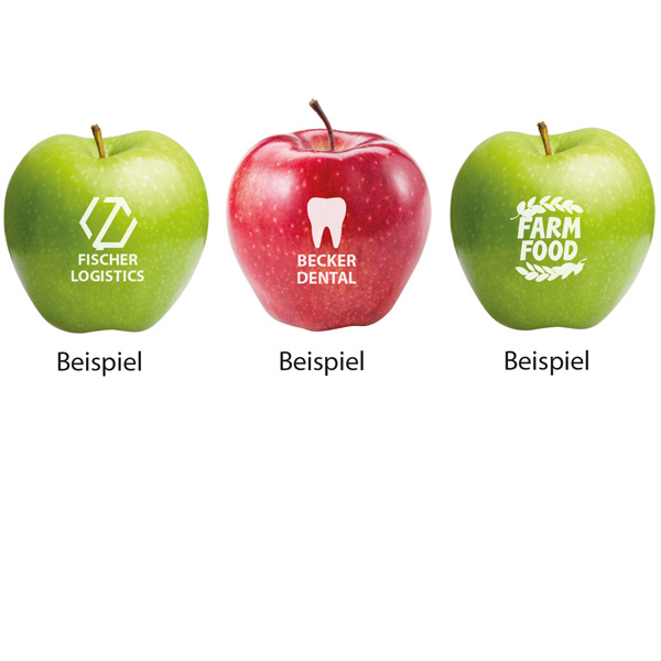 Logo Frucht Apfel rot, inkl. Logo-Druck
