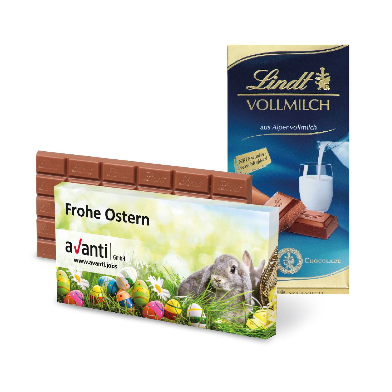 Oster-Schokolade von Lindt, inkl. 4-farbigem Druck 