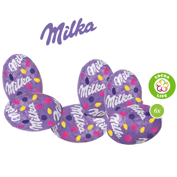 Milka Mini-Eier 6er, inkl. 4-farbigem Druck