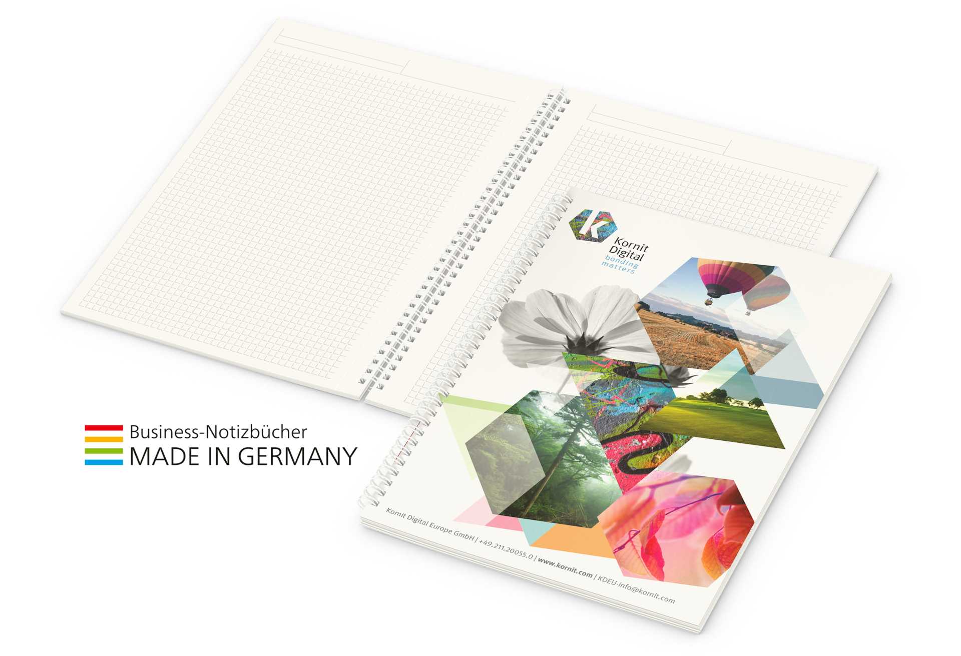 BIZZ-BOOK Notizbuch 100% Altpapier , inkl. 4-farbigem Digitaldruck