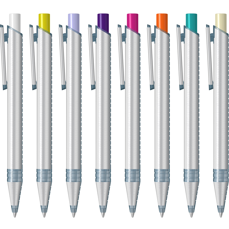 uma Recycled Pet Pen Aluma transparent Kugelschreiber, inkl. Druck