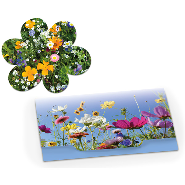 Blume Samenpapier, inkl. 4-farbigem Druck 