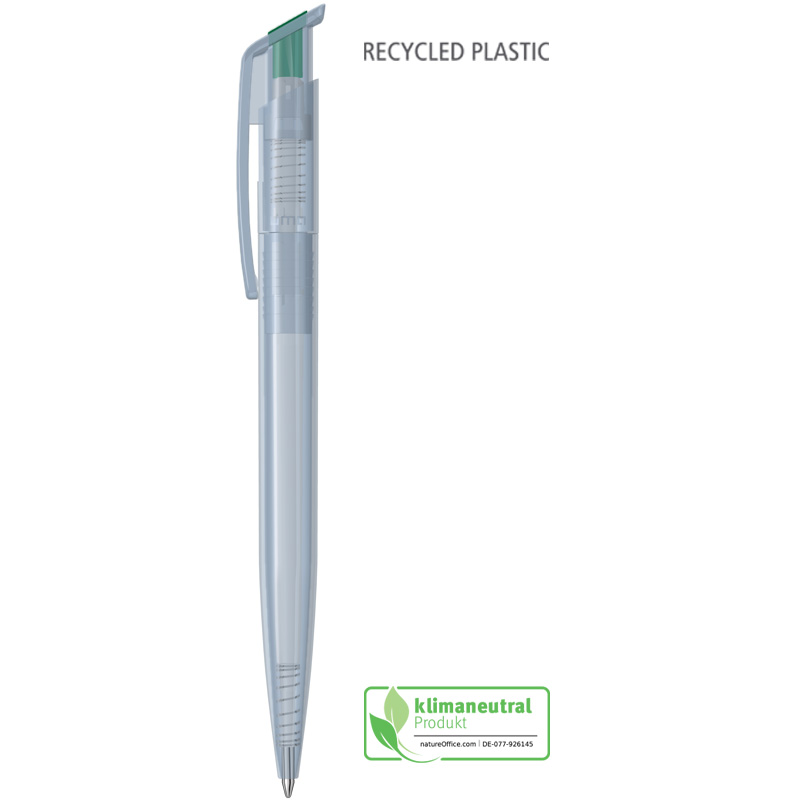 uma Recycled Pet Pen transparent SG Kugelschreiber, inkl. Druck