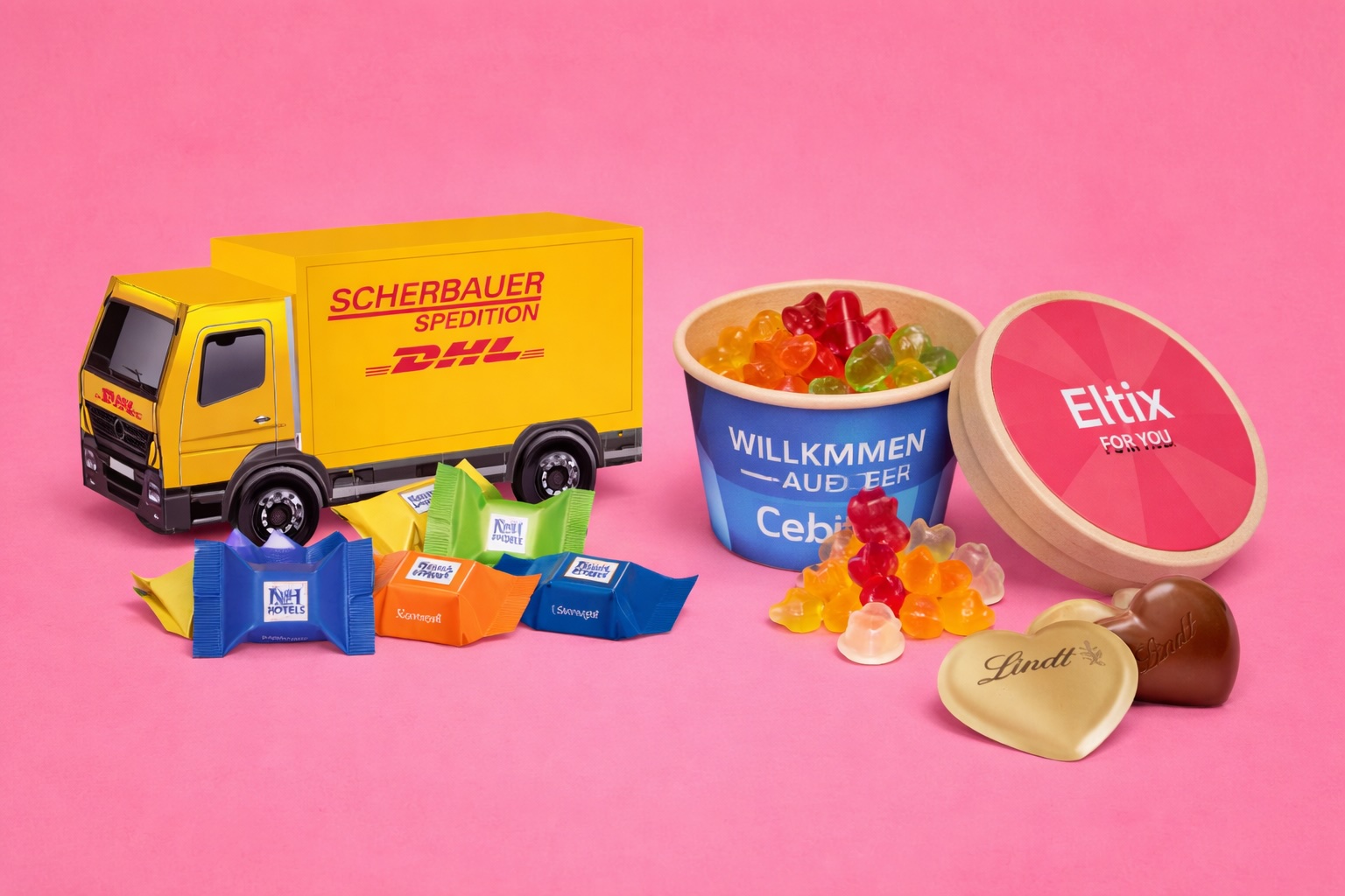 Werbeartikel Süssigkeiten mit Logo bedruckt