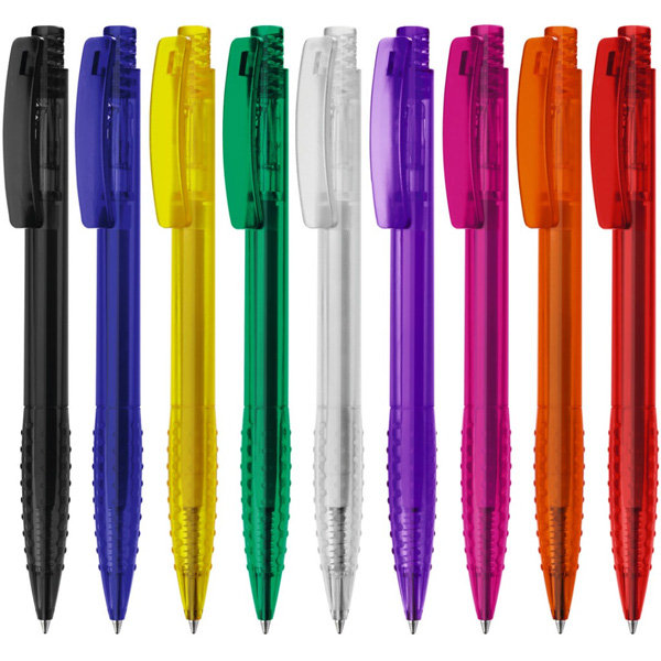 Kugelschreiber uma X-Tasy Transparent, inkl. 4-farbigem Siebdruck 