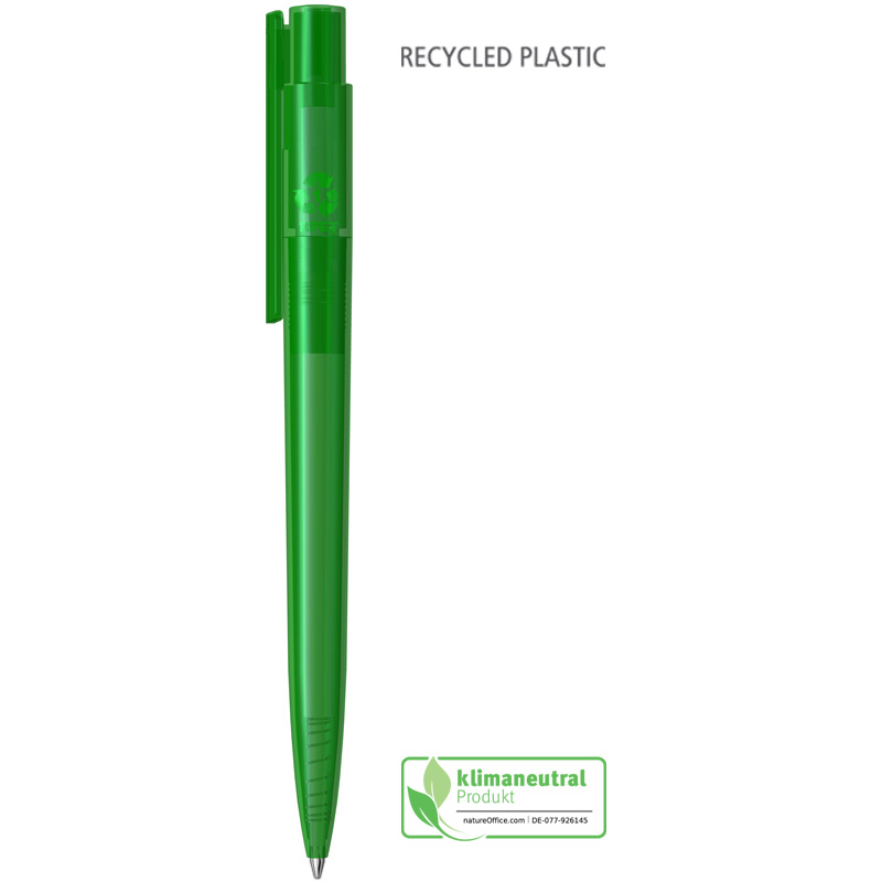 uma Recycled Pet Pen Pro transparent Kugelschreiber, inkl. Druck