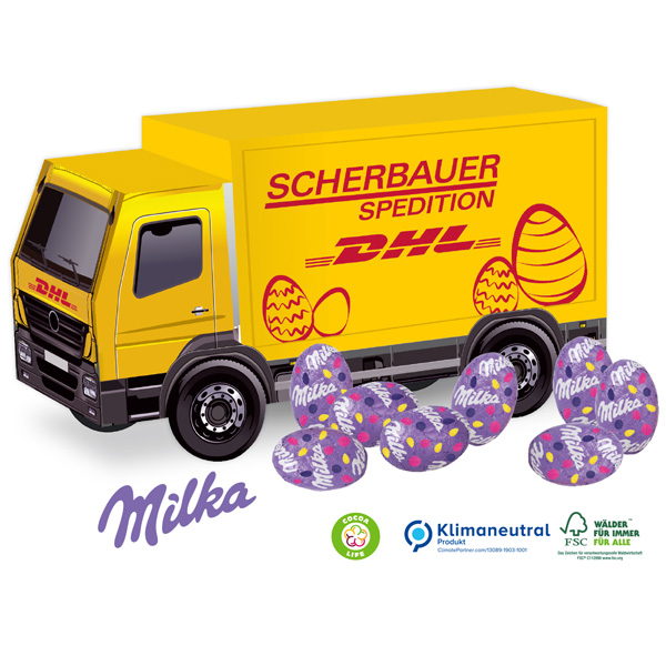 3D Oster-Express Milka Eier, inkl. 4-farbigem Druck