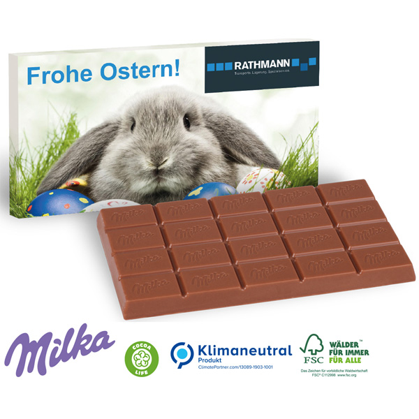 Oster-Schokoladentafel Milka 40 g, inkl. 4-farbigem Druck
