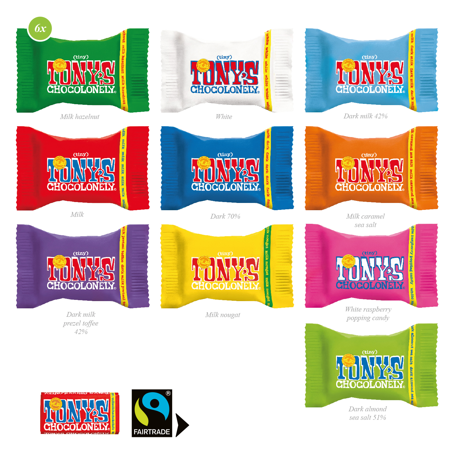 Kissenverpackung „Creative“ mit Tony´s Schokolade, inkl. 4-farbigem Druck