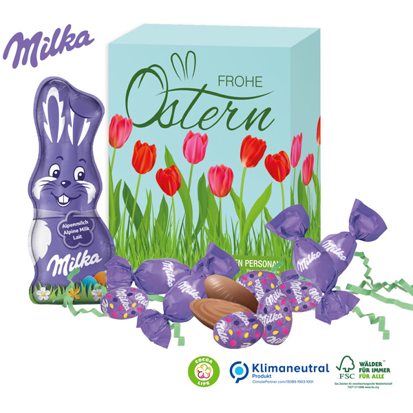 Milka Premium Osterpräsent, inkl. 4-farbigem Druck