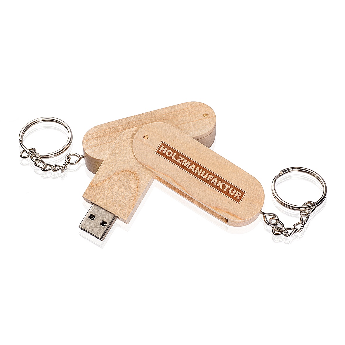 USB Stick "Holz Robin", inkl. Druck