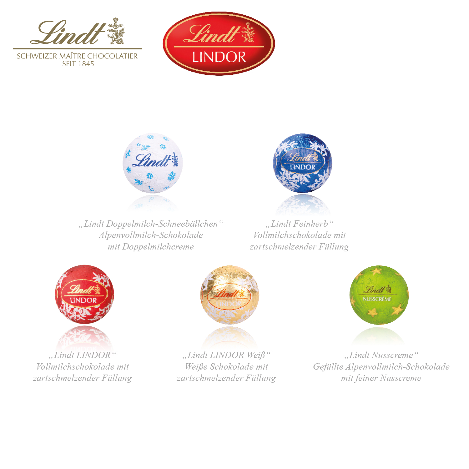 Wand-Adventskalender Gourmet Edition Lindt Minis (Klimaneutral, FCS), inkl. 4-farbigem Druck