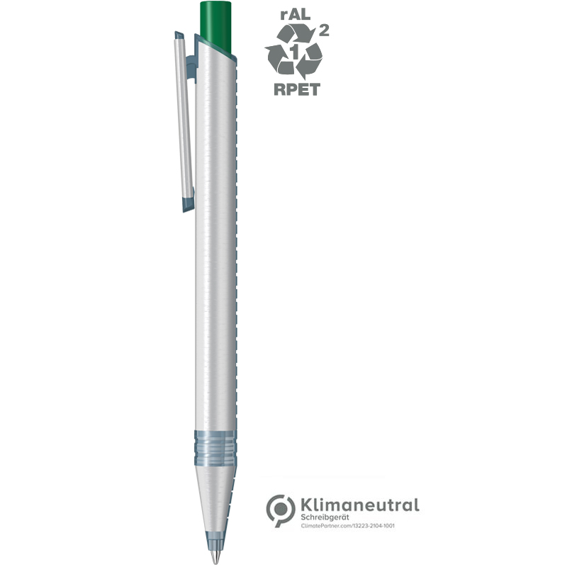 uma Recycled Pet Pen Aluma transparent Kugelschreiber, inkl. Druck