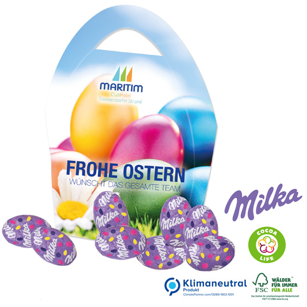 Premium Osterei Milka, inkl.4-farbigem Druck