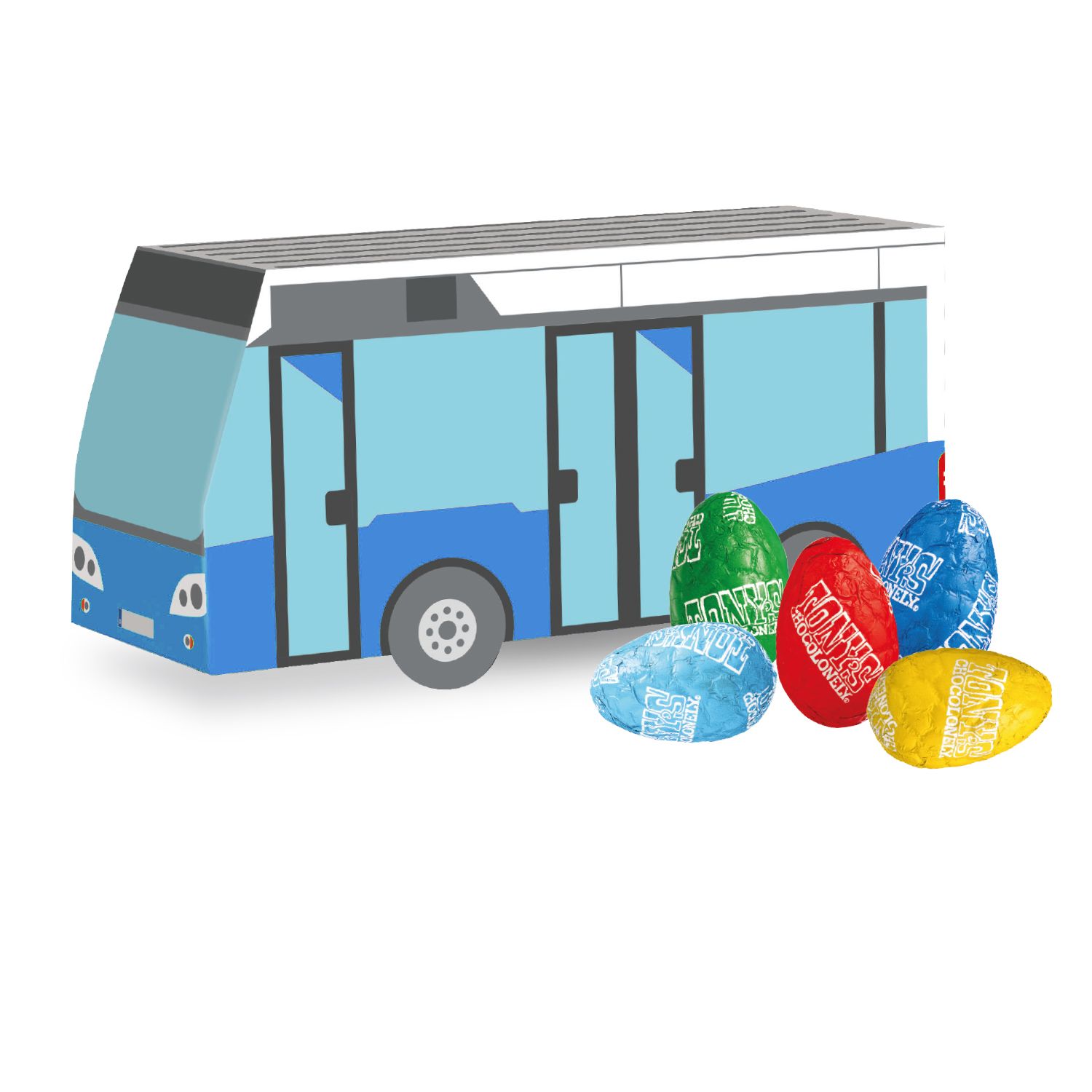 Oster-Bus Tony‘s Ostereier, inkl. 4-farbigem Druck