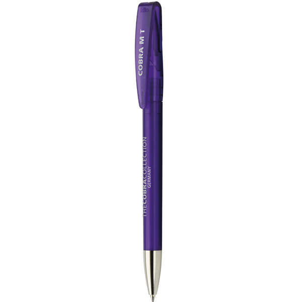 Kugelschreiber Klio-Eterna COBRA M Transparent, 2-farbig bedruckt