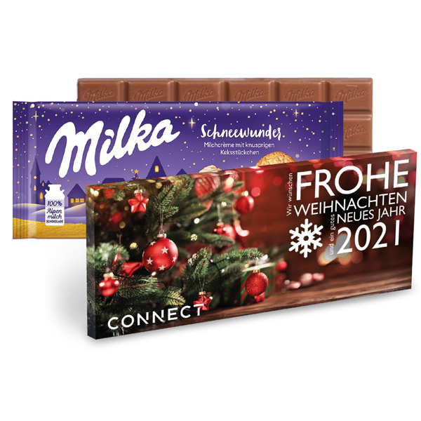 Milka Weihnachtsschokolade 100 g, inkl. 4-farbigem Druck