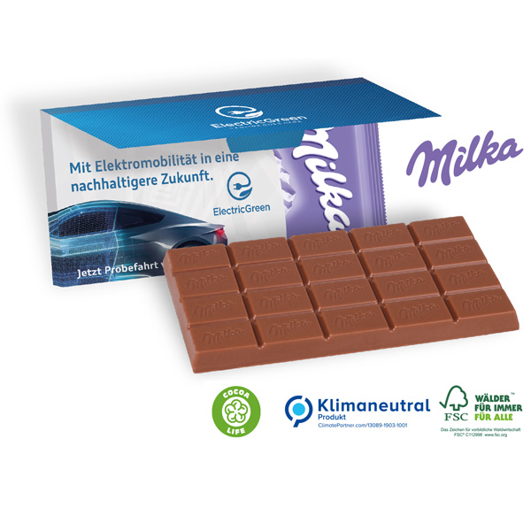 Schoko-Gruß mit Milka Schokolade, inkl. 4-farbigem Druck