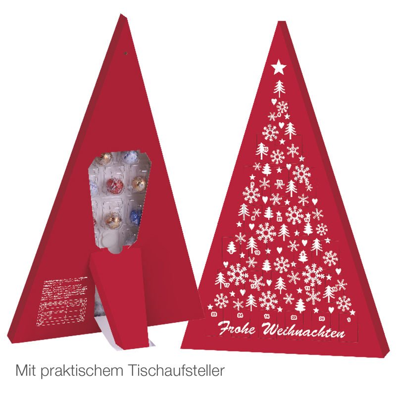Adventskalender Lindt Weihnachtsbaum, inkl. 4-farbigem Druck