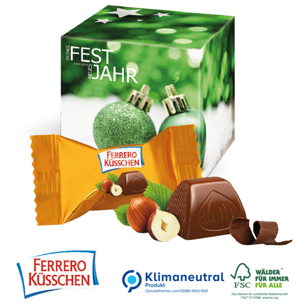 Werbewürfel Ferrero Küsschen, inkl. 4-farbigem Druck