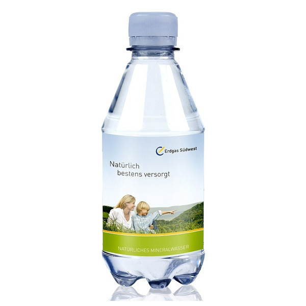Mineralwasser ohne Kohlensäure 0,33 l, inkl. 4-farbigem Druck 