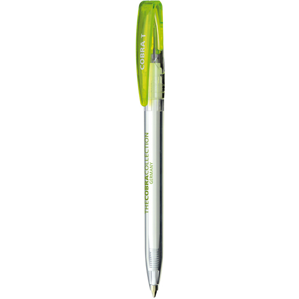 Kugelschreiber Klio-Eterna COBRA Transparent, 2-farbig bedruckt