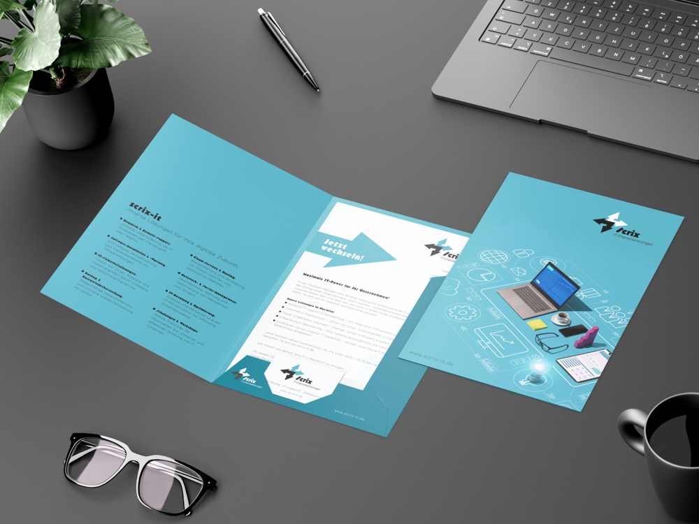 Präsentationsmappe, 1 mm, 4/4farbig, lackiert, ohne Fenster