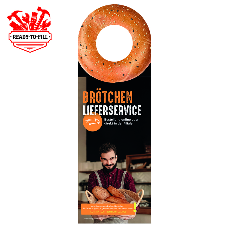 Werbeanhänger Individuelle Befüllung
