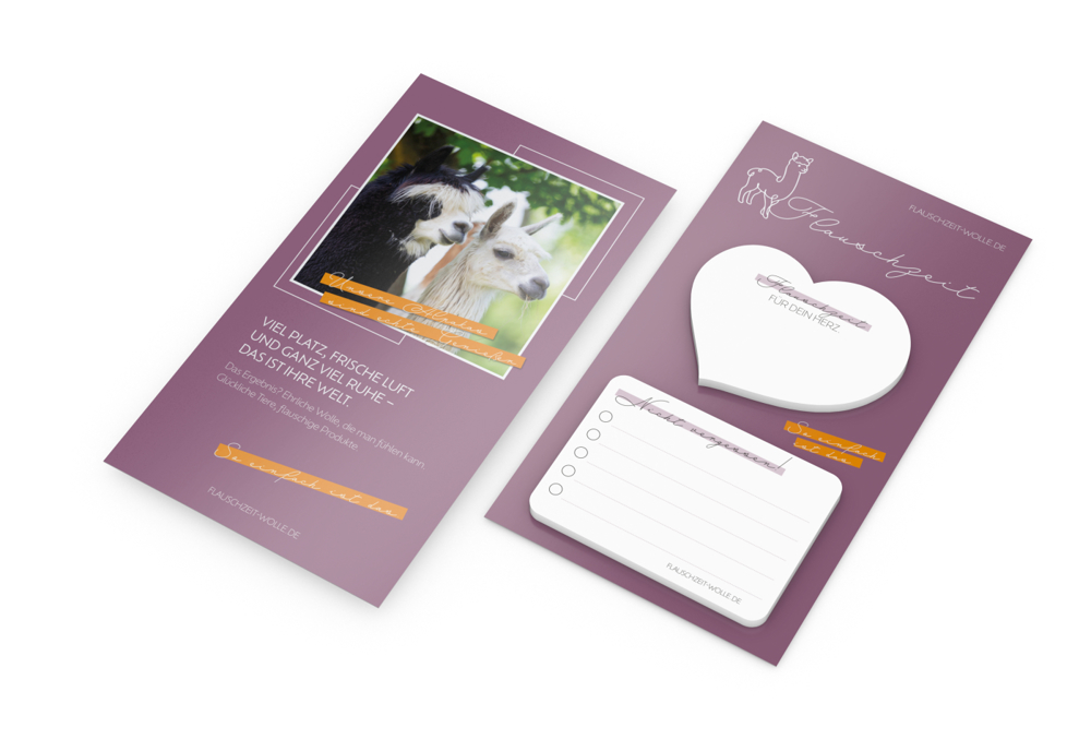 Haftnotiz-Karte Note-Card Form, Herz – Rechteck mit Rundungen