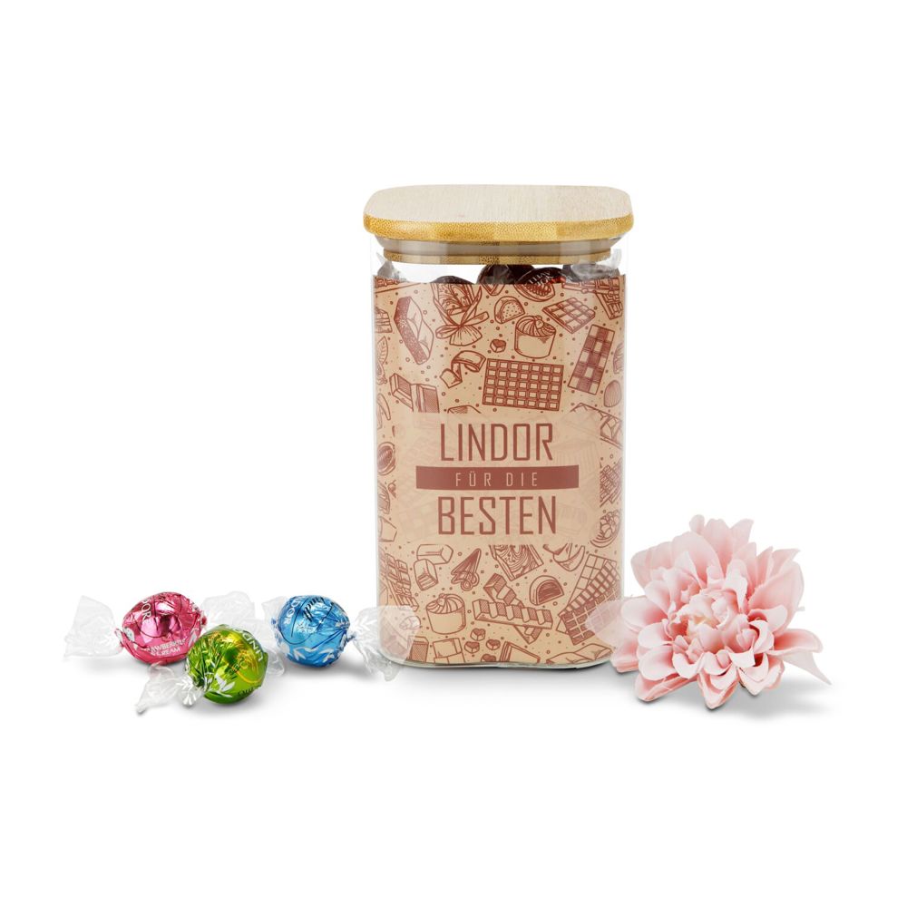 Lindor Team-Glas Frohe Ostern mit 35 Lindt Lindorkugeln
