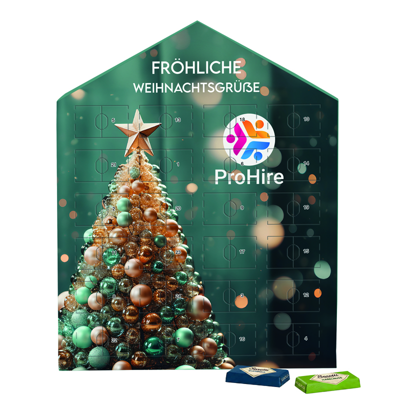 Täfelchen Adventskalender Haus, Sarotti Schokoladen-Täfelchen