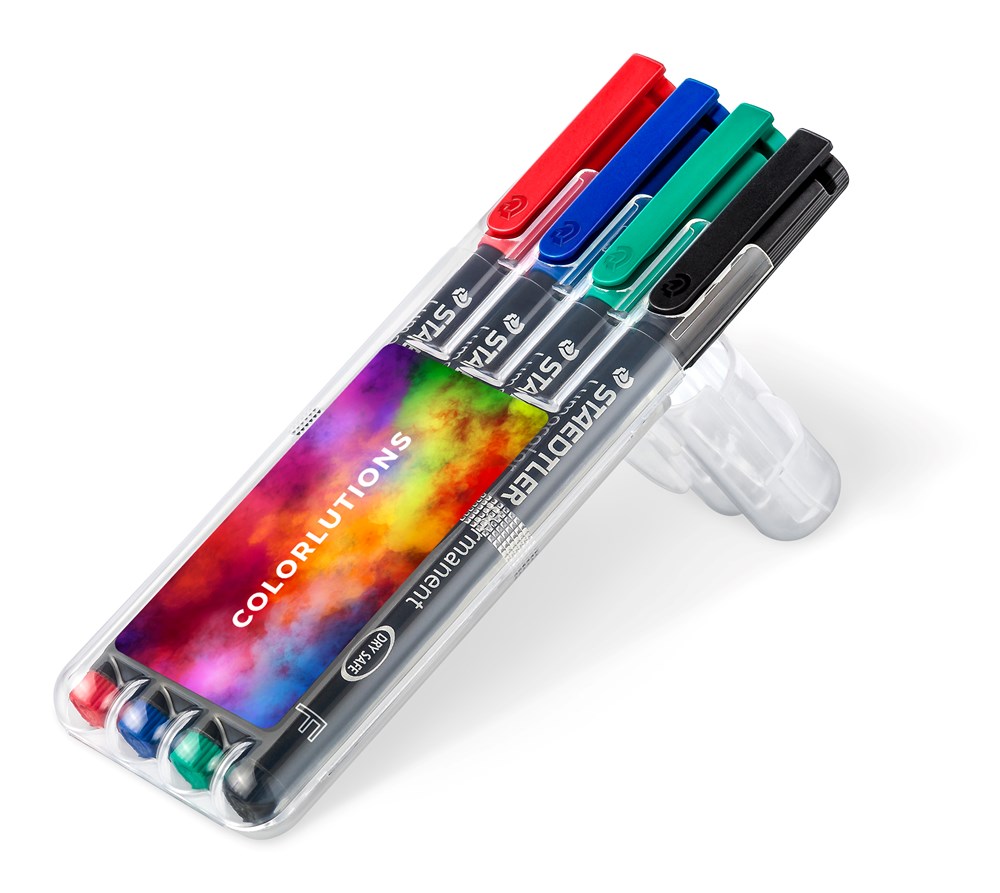 STAEDTLER Lumocolor® permanent F, 4er Box