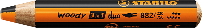 STABILO woody duo Farbstift - gelborange/schwarz
