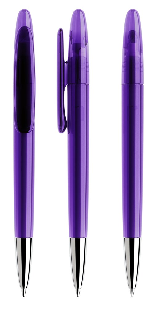Prodir DS5 TTC Transparent with Chrome Metal Nose-Cone - Violett transparent