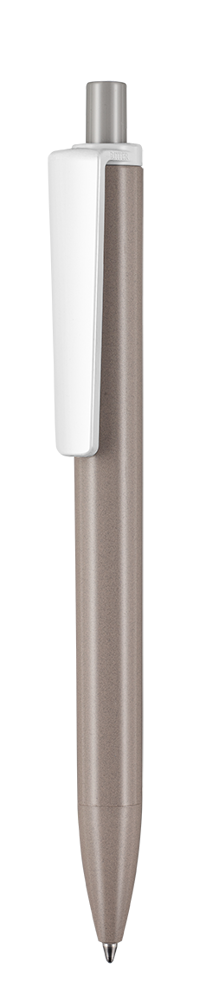 Kugelschreiber ALGO-PEN II - weiß bio (PLA)/grau bio (PLA)