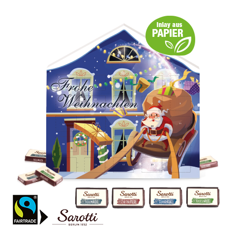 Adventskalender Weihnachtshaus "Exklusiv" mit Sarotti Fairtrade®