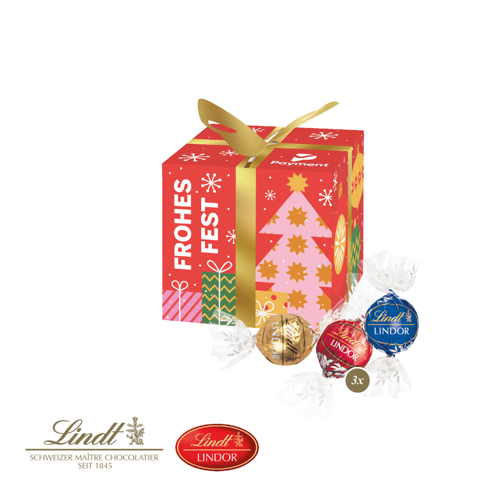 Präsent "Feine Bescherung" mit Lindor Pralinés