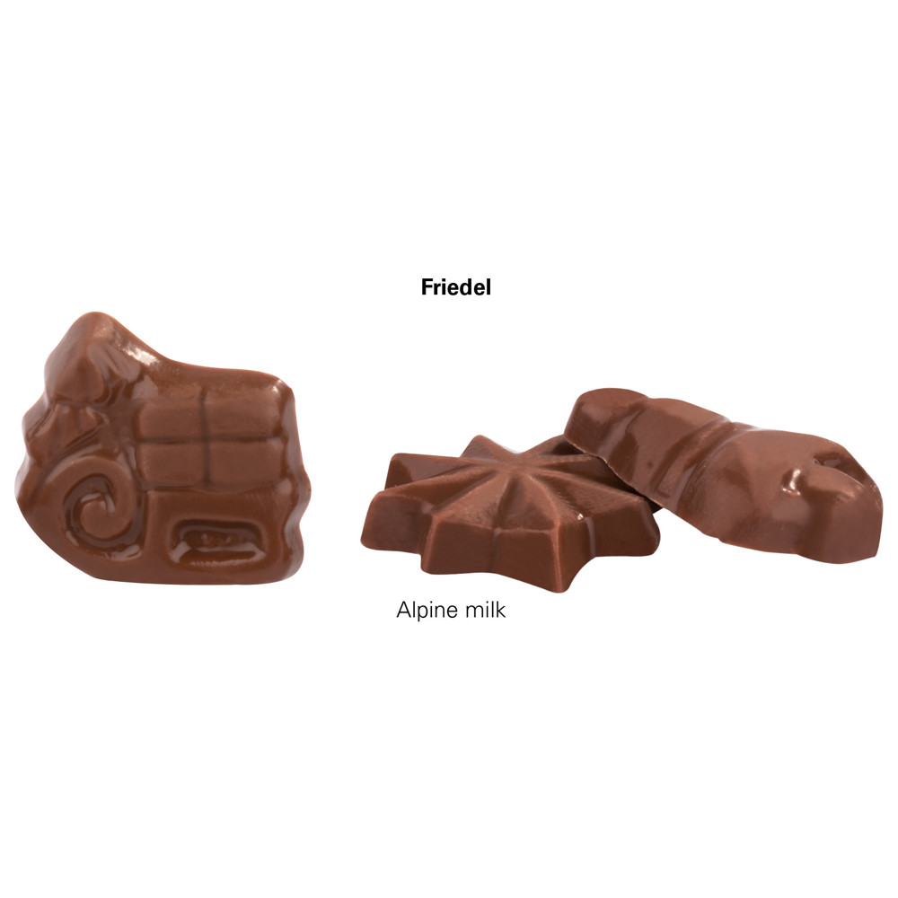 Classic Wand Adventskalender, Rätselmotiv, Graspapier, Querformat, gefüllt mit Friedel Schokolade