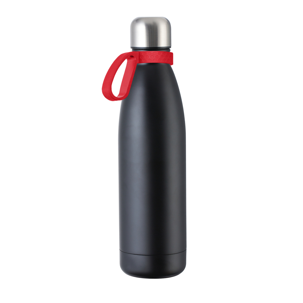 Trinkflasche RETUMBLER-myTOULON - rot, schwarz, silber