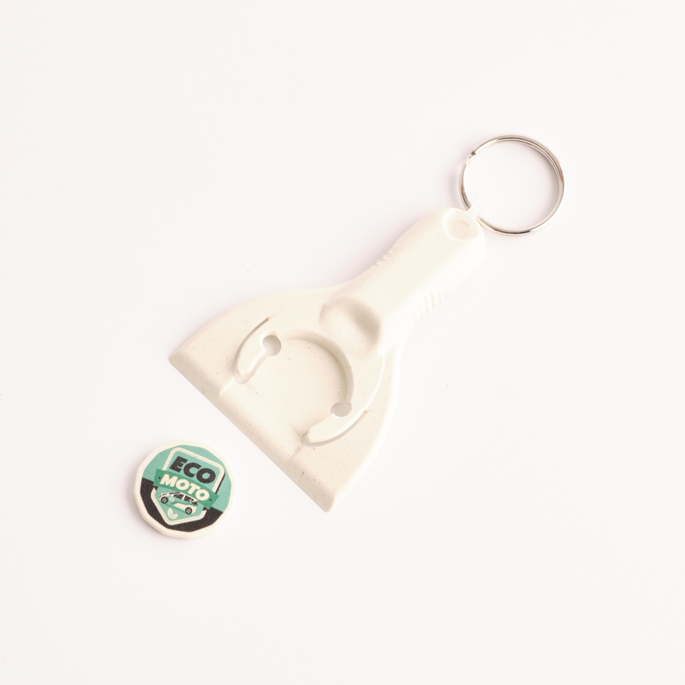Coin and Ice Scraper Keyring – Recycled
